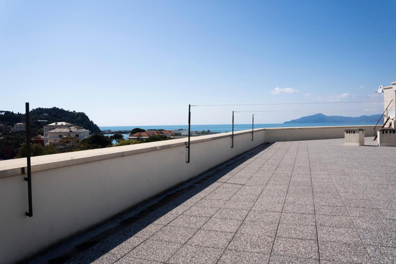 Ferienwohnung 025 - Casa Panoramica In Centro, 90Metri Spiaggia Vista Mare Con Terrazzo Vista Portofino Sestri Levante Exterior foto